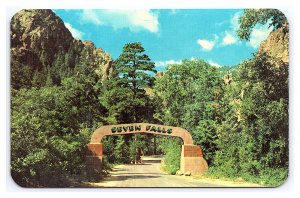 Entrance Gate Seven Falls South Cheyenne Canon Colorado Springs CO Postcard