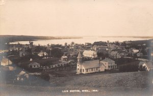 Lake Benton Minnesota Bird's Eye View Of Lake Benton, Real Photo Postcard U7984