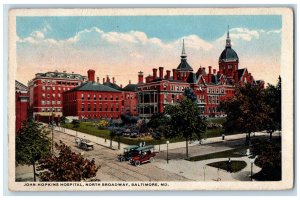 1910 John Hopkins Hospital North Broadway Baltimore Maryland MD Vintage Postcard