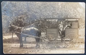 Mint USA Real Picture Postcard RPPC City Bakery Wagon A Lemay