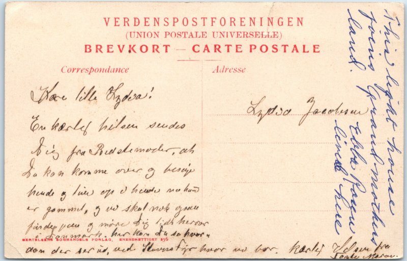 c1910s Storeheddinge Stevns Fyr Denmark Postcard Lighthouse Coast Tower Sea View