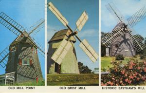 Windmills On Cape Cod MA ~ Old Mill Point Old Grist Mill Eastham's Mill Postcard