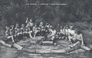 Fun Around A Campfire Camp Sacajawea New Jersey Artvue