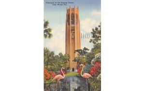 Flamingos at the Singing Tower Lake Wales, Florida
