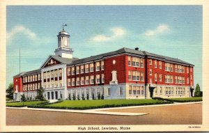 Maine Lewiston High School 1938 Curteich