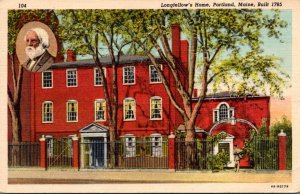 Maine Portland Longfellow's Home 1955