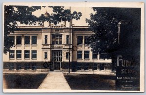 K47/ East Tawas Michigan RPPC Postcard c1910 High School Building 200