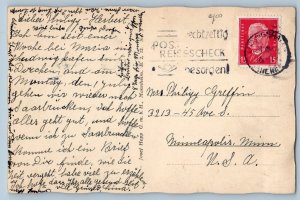 Baden-Württemberg Germany Postcard Friedrichs Bridge Mannheim c1920's RPPC Photo