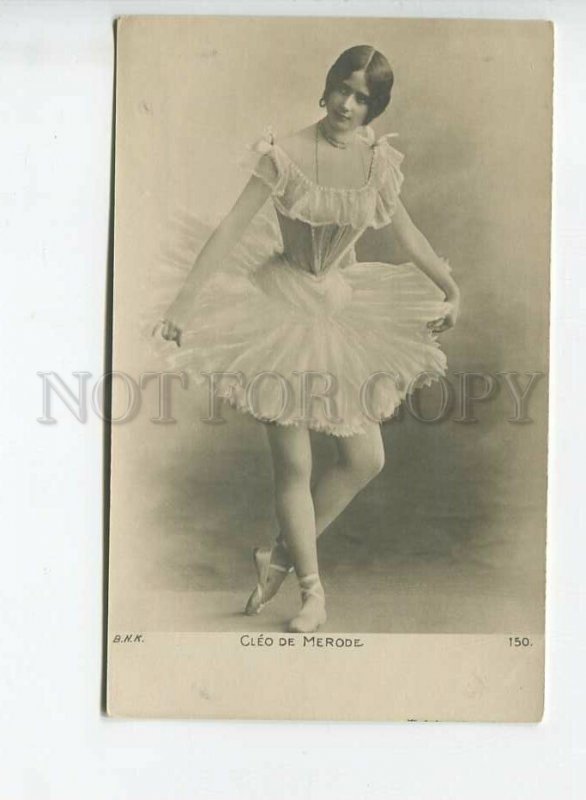 438416 CLEO DE MERODE French BALLET Dancer Vintage PHOTO postcard BNK #150