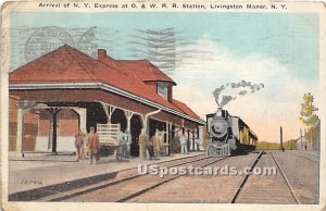 Arrival of NY Express - Livingston Manor, New York