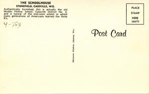 WI - Cassville, Stonefield. The Schoolhouse, Interior