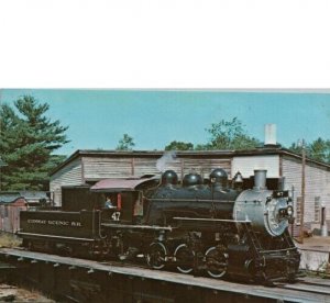 Conway Scenic Railroad 47 On Turntable North Conway New Hampshire Postcard