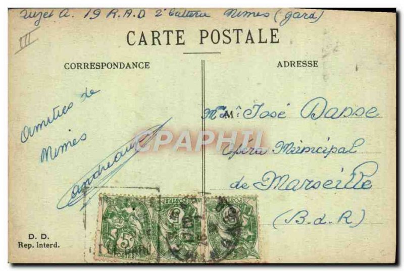 Postcard Old Army Uniform