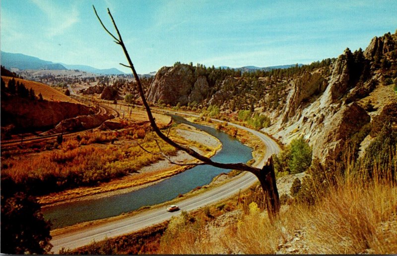 Montana Scene Along Highway 10 Along Clarkfork River