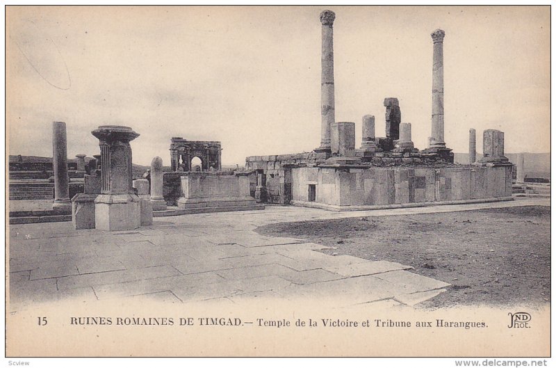 Temple De La Victoire Et Tribune Aux Harangues, Ruines Romains De TIMGAD, Alg...