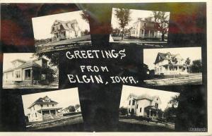 1933 ELGIN IOWA Multi View RPPC postcard 100372