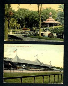 PCX2v 1910s Saratoga Springs, Race Track-Crowd, Congress Spring Park Gondola