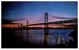 California  San Francisco  Bay Bridge at night