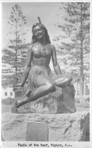 New Zealand Napier Pania of the Reef  Monument RPPC Photo Postcard 22-3711