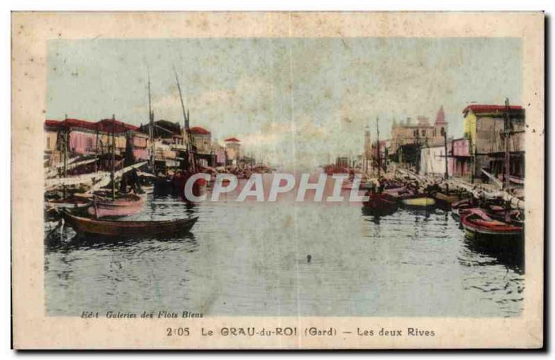 Old Postcard Le Grau du Roi Gard Both Rives