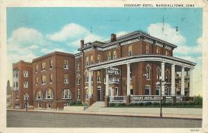 1915-1930 Postcard; Stoddart Hotel, Marshalltown IA Marshall County Posted