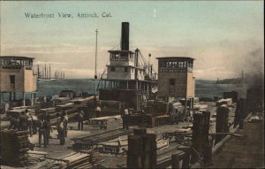 Antioch California CA Working Waterfront c1910 Vintage Postcard