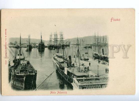 174029 Croatia Rijeka FIUME Molo Adamich Vintage postcard