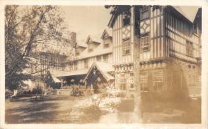 CANADA Quebec Postcard Real Photo RPPC 1947 SHAWINIGAN FALLS Hotel? 90