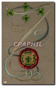 Old Postcard Fantasy Flowers Horseshoe Trefles