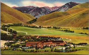 Sun Valley Idaho Summer Scene Linen Postcard C037