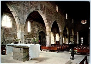 c1970s Aigues-Mortes, France Notre-Dame Church Interior Arches Chrome 4x6 PC M18