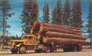 Logging Truck Pacific Northwest  Vintage Chrome Postcard Unused