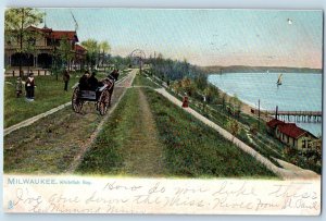 Milwaukee Wisconsin WI Postcard Whitefish Bay Exterior View 1908 Vintage Antique