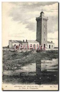 Surroundings Old Postcard From Grau Du Roi Le Phare From & # 39Espiguette