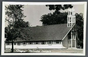 c1950s Frontenac Methodist Campus Old Frontenac MN RPPC Postcard Chapel Camp