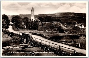 The Church from Calgary Road Dervaig Mull Scotland Real Photo RPPC Postcard