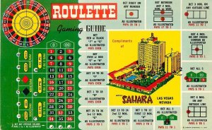 Postcard Nevada Las Vegas Garden Allah 1950s Roulette Shepard Printing 22-13047