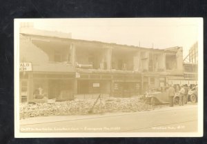 RPPC LONG BEACH CALIFORNIA EARTHQUAKE DAMAGE VINTAGE REAL PHOTO POSTCARD