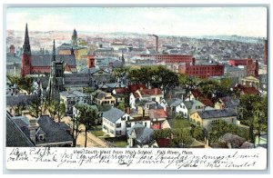1907 View South West From High School Fall River Massachusetts MA Postcard