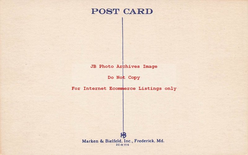 Curt Teich Linen Map Postcard, Shenandoah Valley Virginia