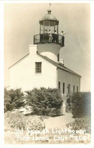 Postcard 1940s California San Diego Point Loma Old Spanish Lighthouse CA24-3509