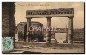 Old Postcard Italy Italia Pompei Il foro vist dalla Curia