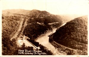 West Virginia Gauley New River Canyon 1938 Real Photo