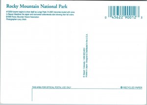 postcard CO Rocky Mountain National Park Longs Peak and Beaver Meadows autumn