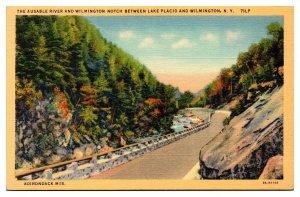 Vintage Ausable River and Wilmington Notch, Adirondack Mountains, NY Postcard