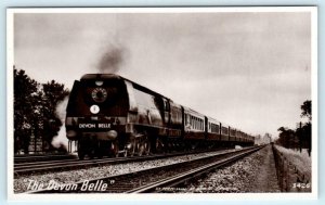RPPC Southern Railway THE DEVON BELLE Train Railroad Locomotive UK  Postcard