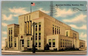 Hamilton Ohio 1942 Postcard Municipal Building