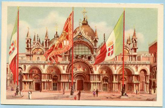 Italy - Venice, St. Mark's Church  Artist Signed: Abert