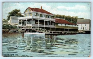 SOUTHPORT, Maine ME ~ CASINO 1918 Lincoln County Postcard