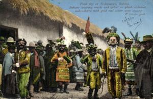 bolivia TIAHUANACO Feast Day Indians with Masks 1910 Stamps